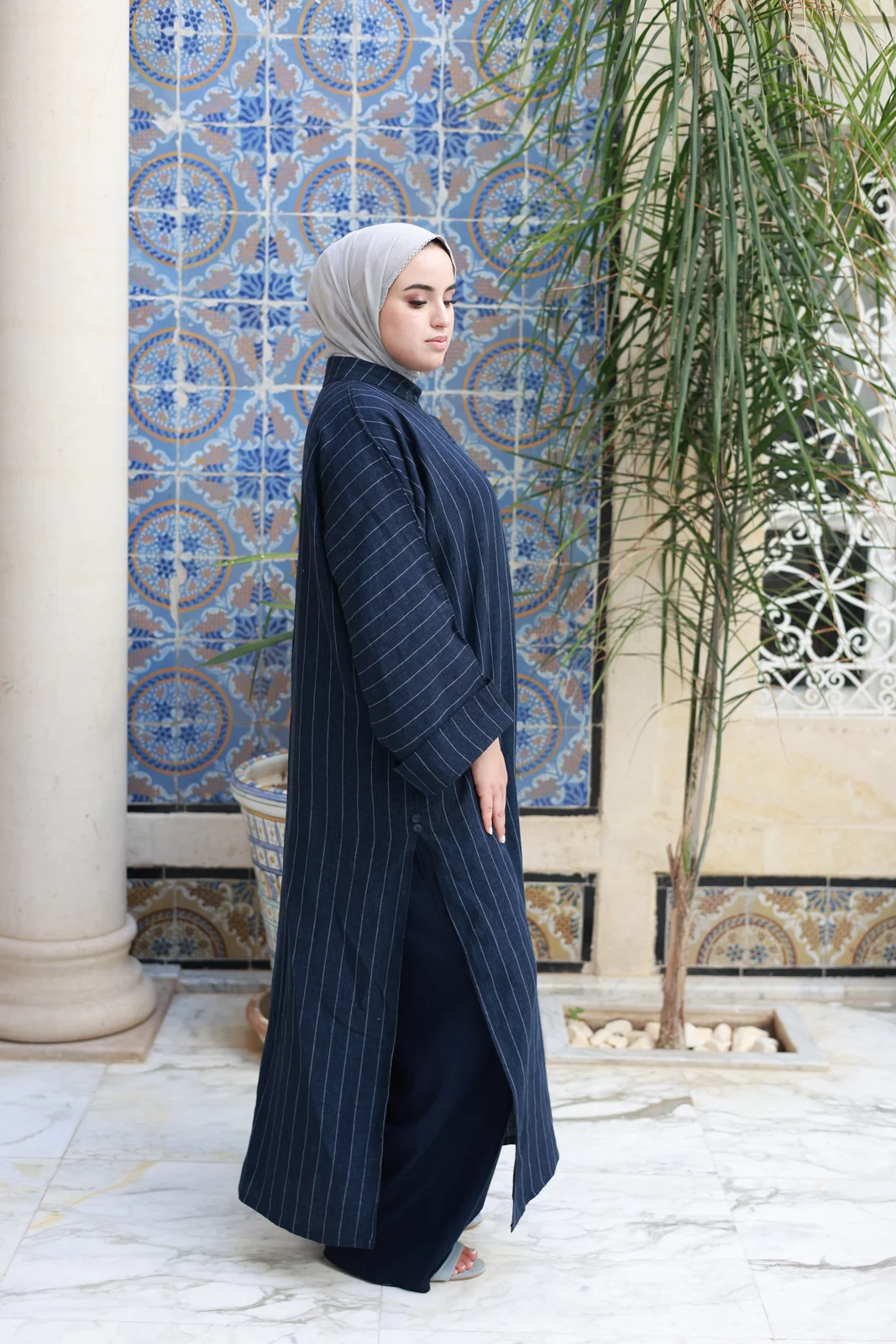 Tunique à rayures Liya bleu — Tunique Dana Collection